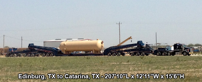 Edinburg, TX to Catarina, TX - 207'10"L x 12'11"W x 15'6"H 